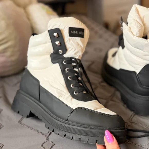Nine West Monochrome High-Top Sneakers - Picture 7 of 13